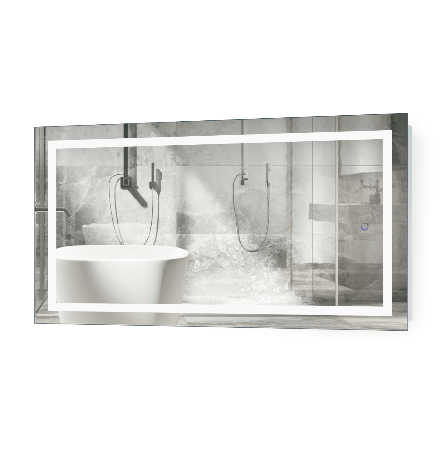 Krugg Icon 42″ x 24″ LED Bathroom Mirror With Dimmer & Defogger