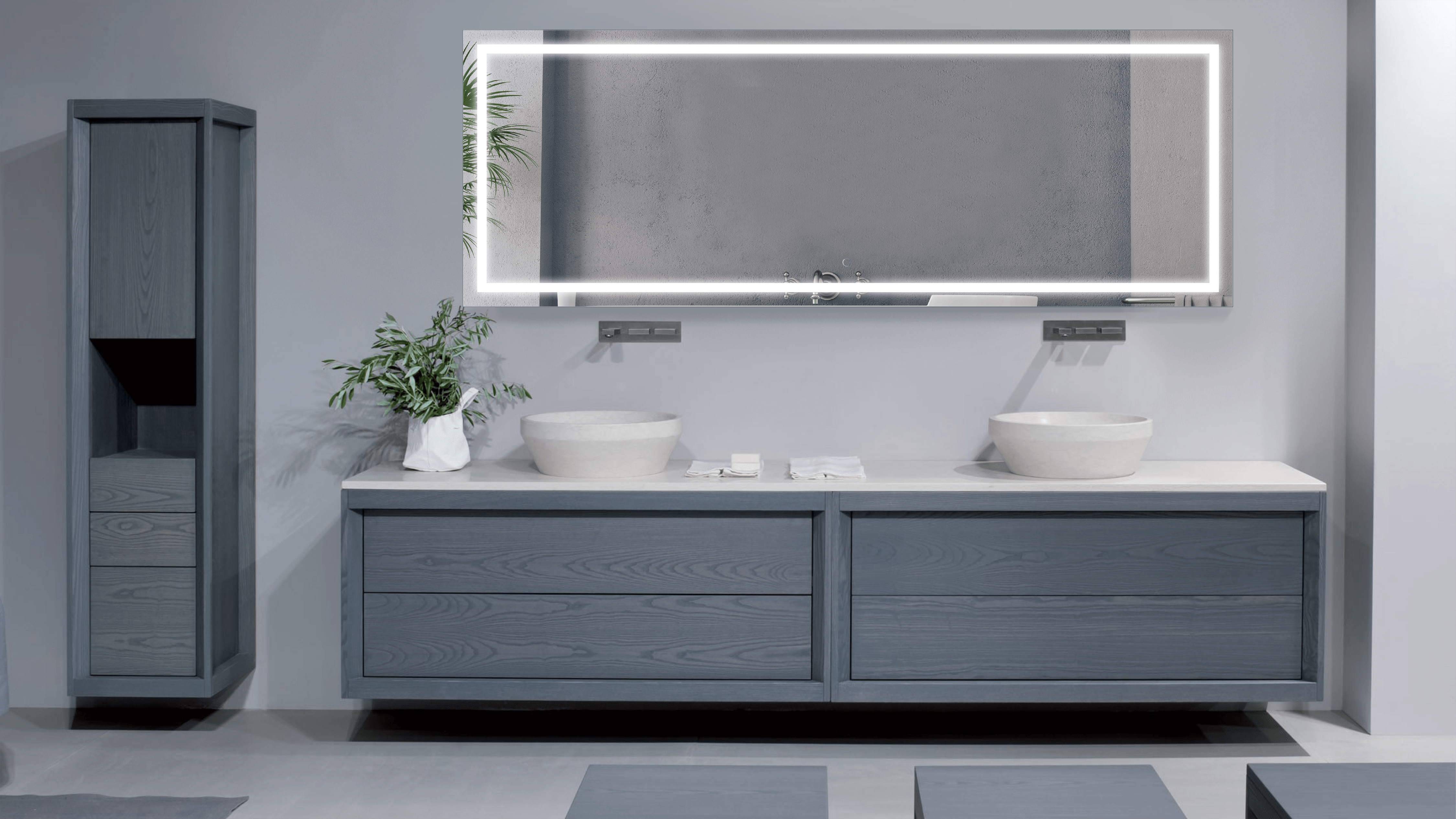 Krugg Icon 84″ X 30″ LED Bathroom Mirror w/ Dimmer & Defogger