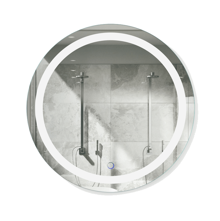 Krugg Icon Round 24″ x 24″ LED Bathroom Mirror w/ Dimmer & Defogger