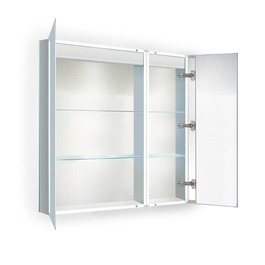 Krugg Kinetic 30″ x 30″ LED Medicine Cabinet w/Dimmer & Defogger