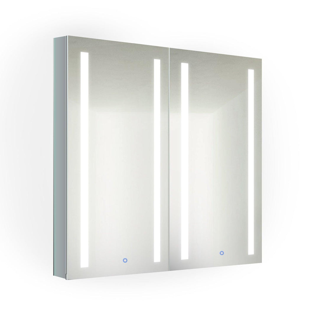 Krugg Kinetic 30″ x 30″ LED Medicine Cabinet w/Dimmer & Defogger