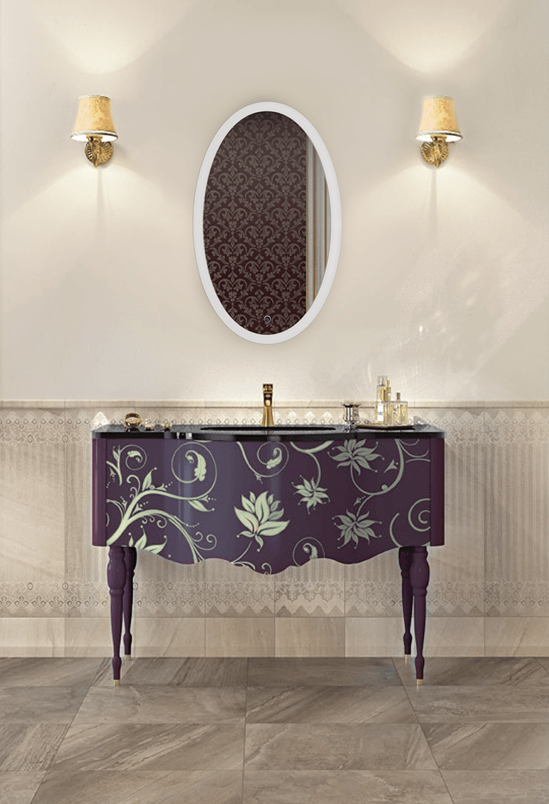 Krugg Sol Oval 22″ x 40″ LED Bathroom Mirror w/ Dimmer & Defogger