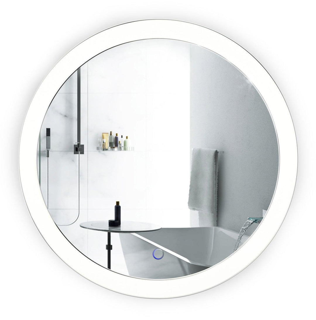 Krugg Sol Round 22″ LED Bathroom Mirror w/ Dimmer & Defogger