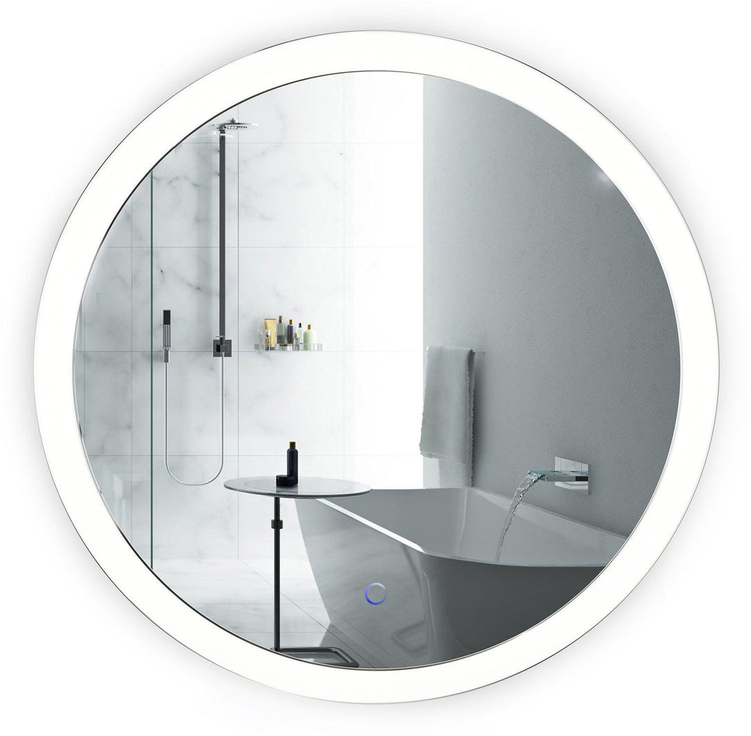 Krugg Sol Round 27″ LED Bathroom Mirror w/ Dimmer & Defogger