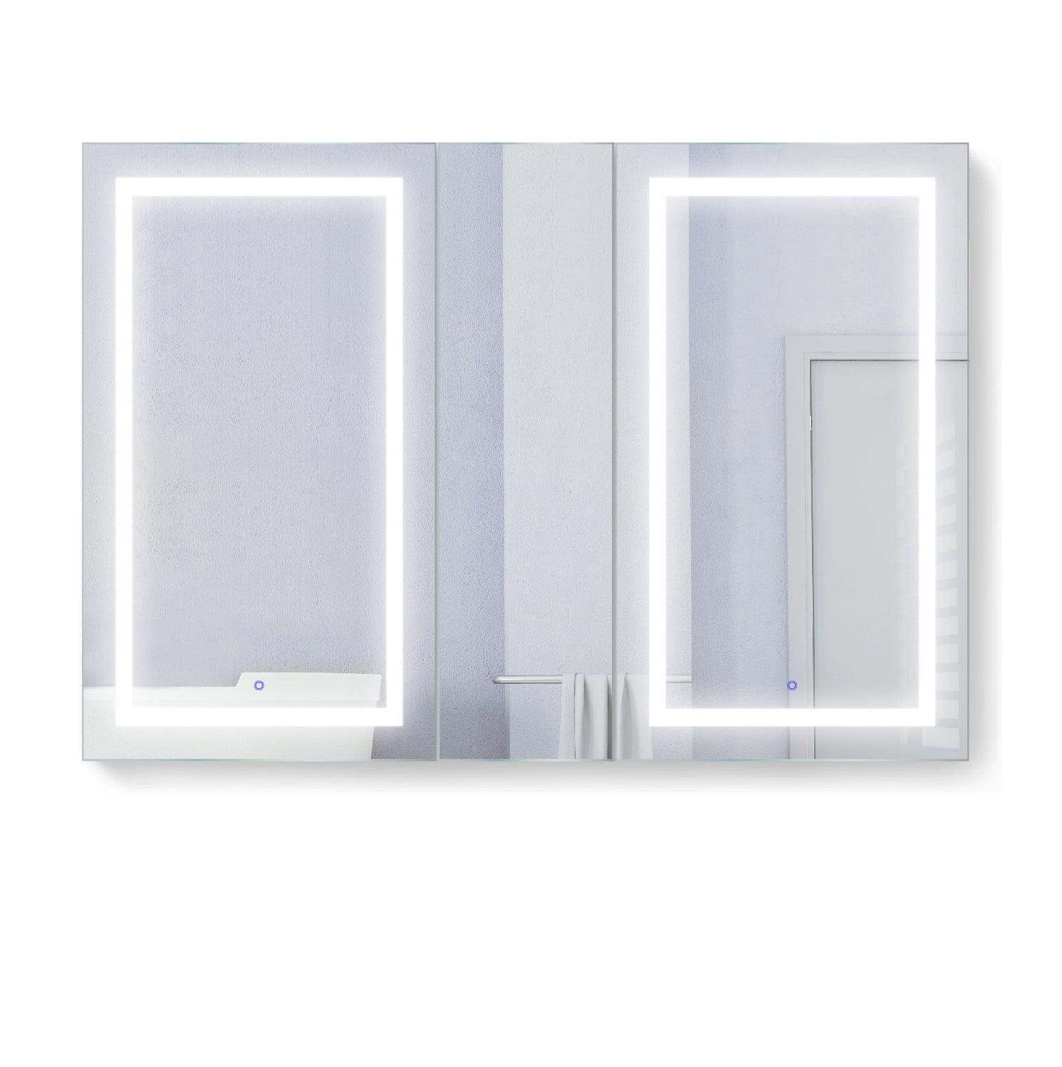 Krugg Svange 60″ X 42″ Double LED Medicine Cabinet w/Dimmer & Defogger