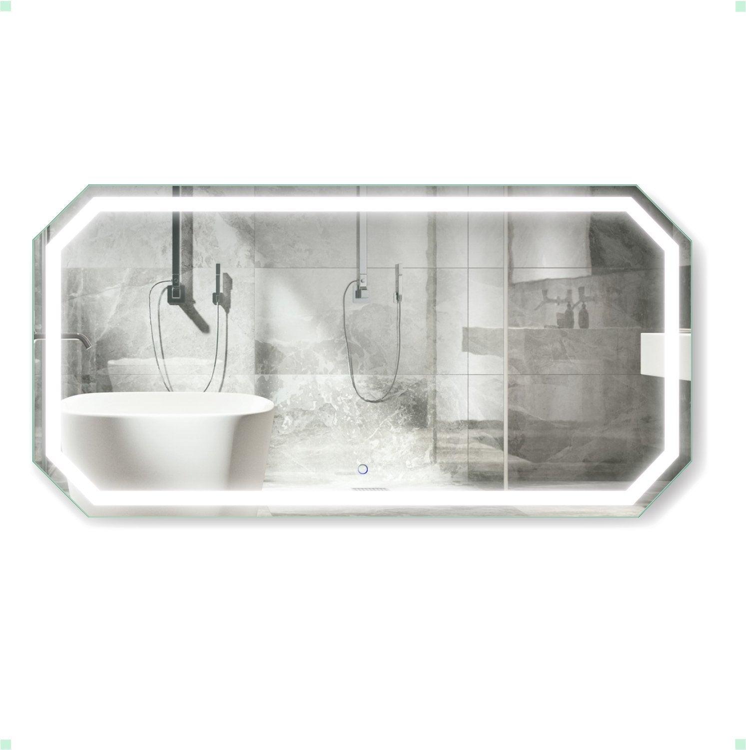 Krugg Tudor 60″ X 30″ LED Bathroom Mirror w/ Dimmer & Defogger