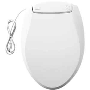 Bemis Radiance™ Elongated Plastic Toilet Seat in White with Adjustable Heat, iLumalight®, STA-TITE®