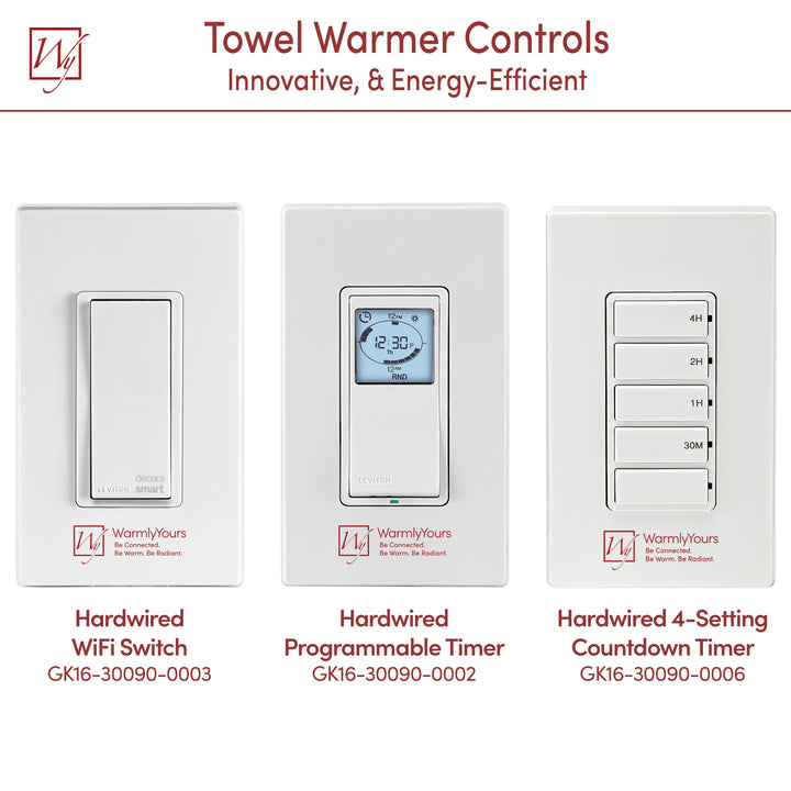 WarmlyYours Infinity Straight Dual Connect (Hardwired and Plug in) Towel Warmer  - 23.6"w x 32"h