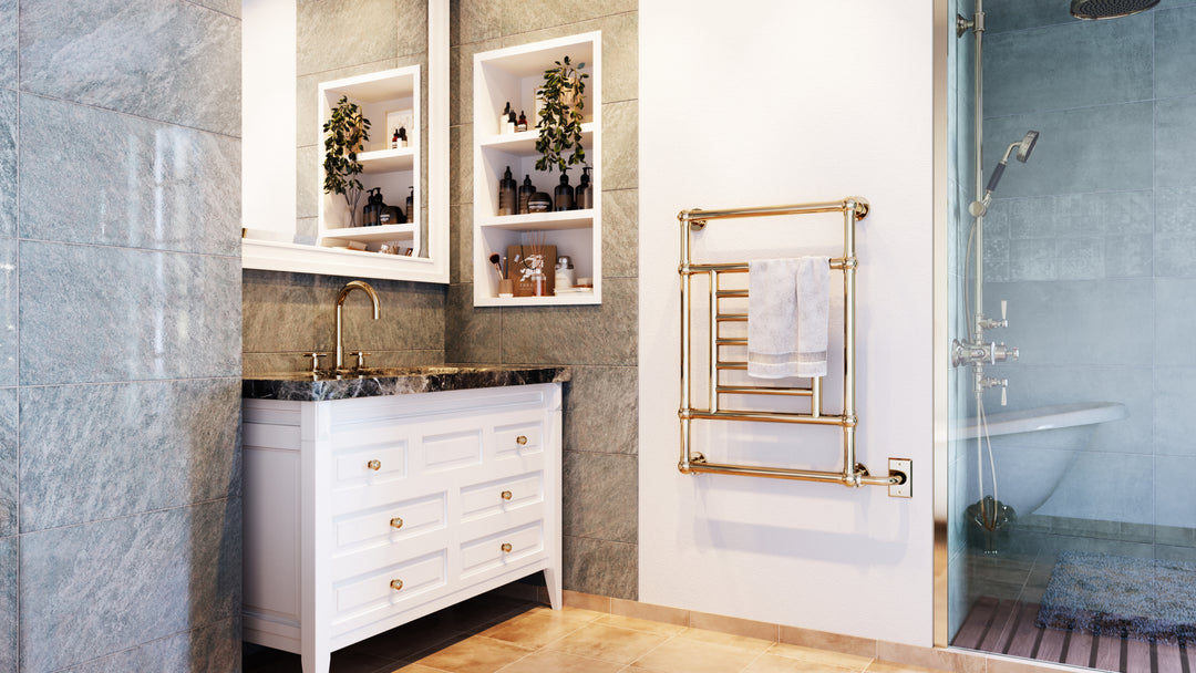 Tuzio Thames Hardwired or plug in Wall Mounted Towel Warmer - 23.5"w x 34.5"h- only towel warmers