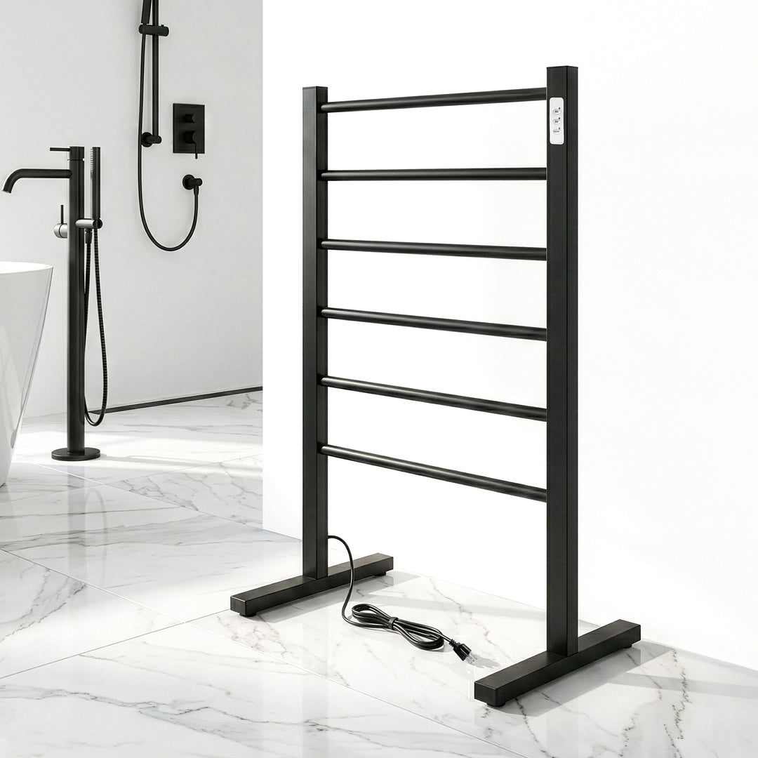 WarmlyYours Ibiza TWS5-IBZ06PP Freestanding Plug-in Towel Warmer- 21.85"w x 34.84"h