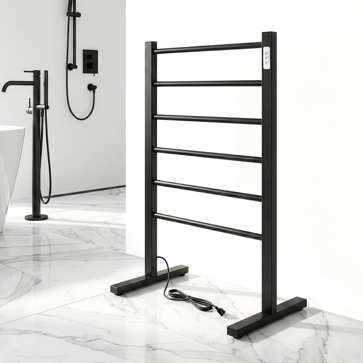WarmlyYours Ibiza TWS5-IBZ06PP Freestanding Plug-in Towel Warmer- 21.85"w x 34.84"h