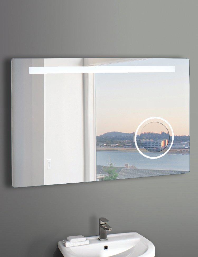 WarmlyYours Judy Wall-mounted LED Backlit Mirror - Rectangle 36″ x 24″