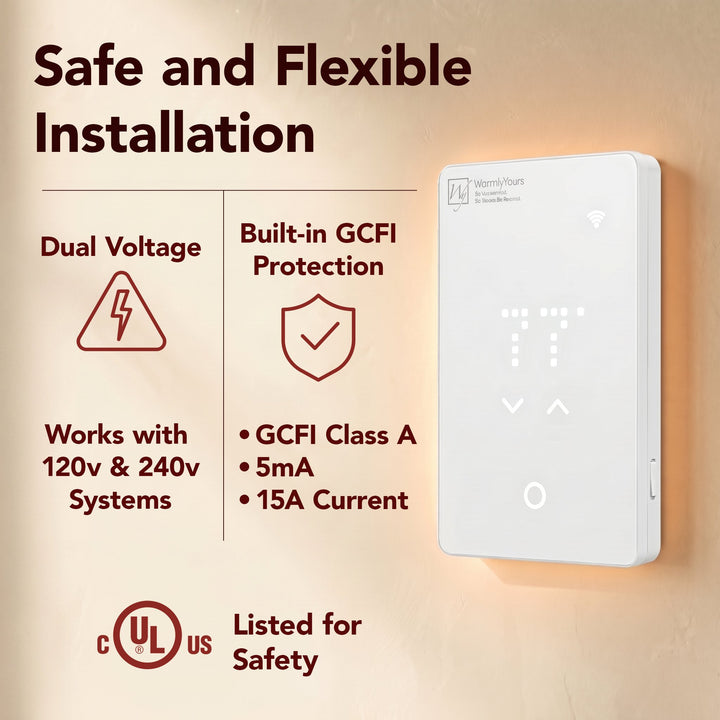 WarmlyYours nJoy WiFi thermostat app control features