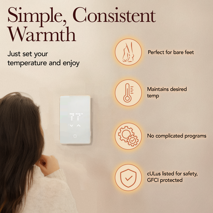 WarmlyYours nTrust 2.0 thermostat LED touch display
