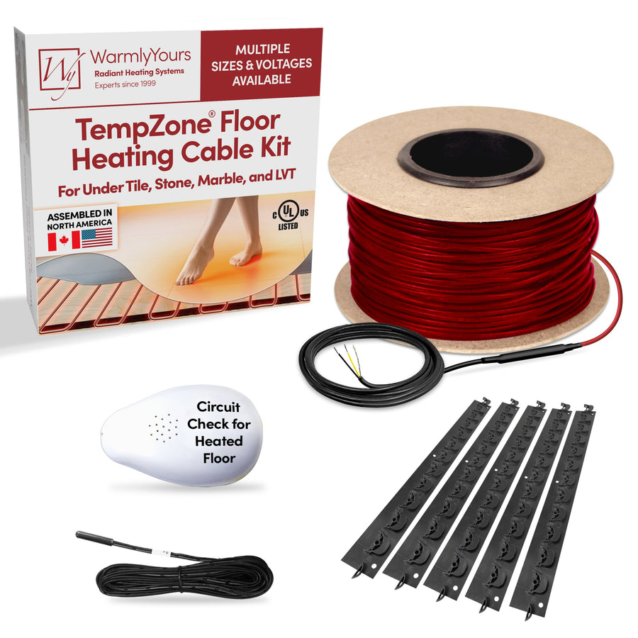 WarmlyYours TempZone floor heating cable kit with fixing strips