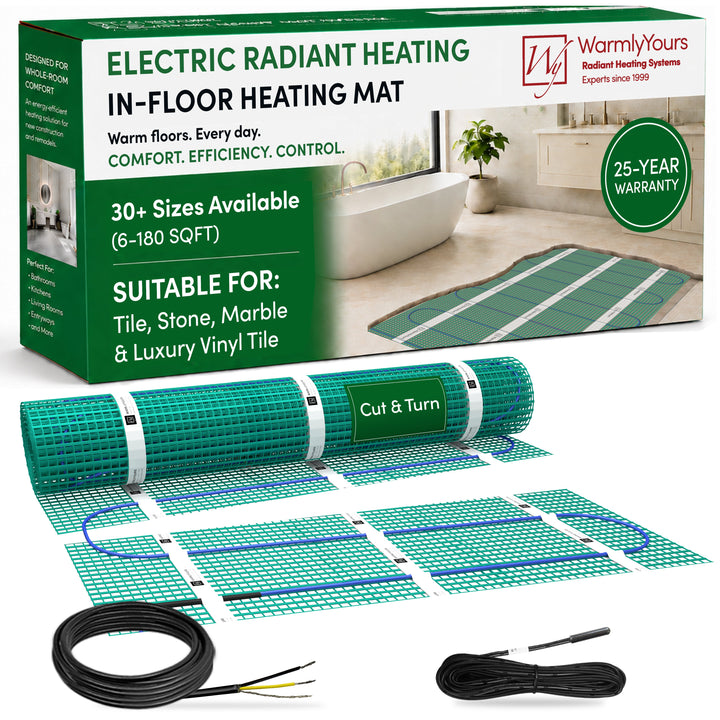WarmlyYours TempZone Flex Roll electric floor heating mat with box