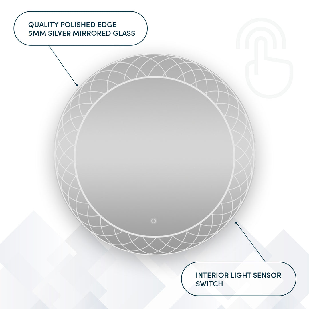 Aquadom Frost 48 Inches LED Lighted Bathroom Mirror