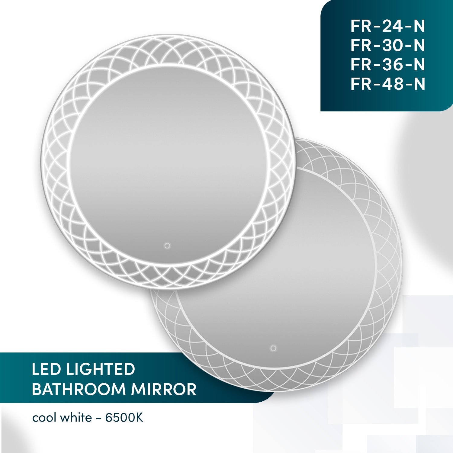 Aquadom Frost 48 Inches LED Lighted Bathroom Mirror