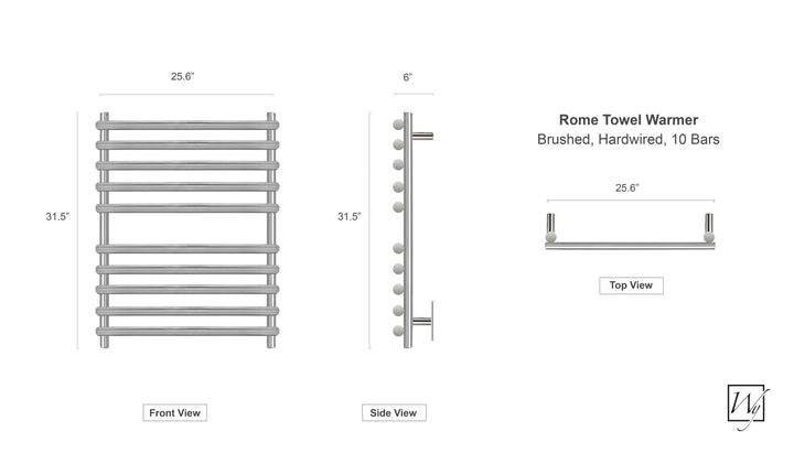 WarmlyYours Rome Hardwired Towel Warmer - 25.6"w x 31.5"h only towel warmers