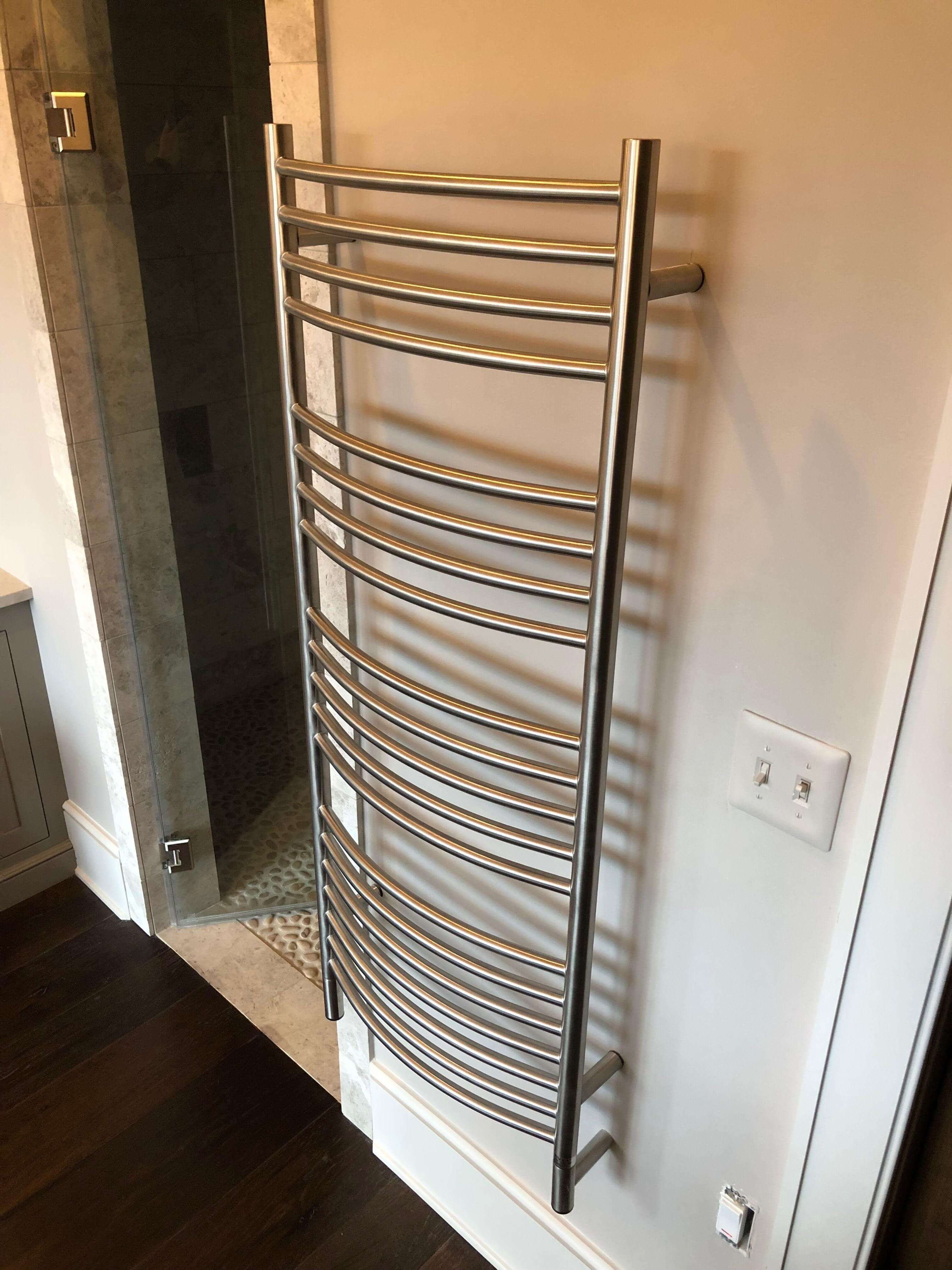 Amba Jeeves D Curved Hardwired Towel Warmer  - 20.5"w x 53"h - towelwarmers