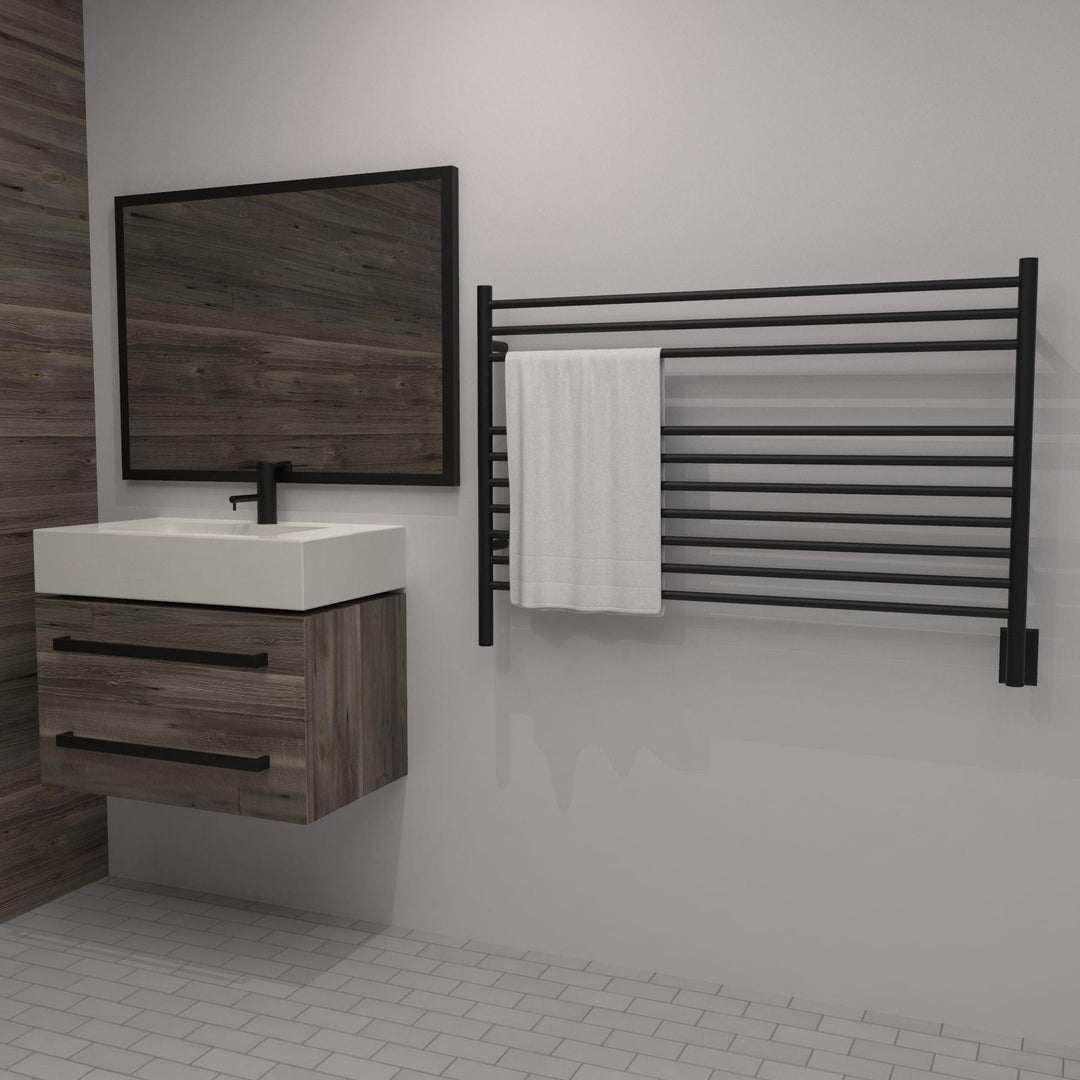 Amba Jeeves  L Straight Hardwired Towel Warmer  - 39.5"w x 27"h.