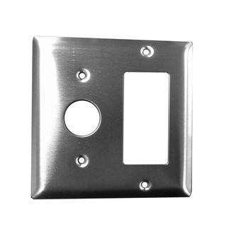 Amba AJ-DGP-S Stainless Steel Jeeves Double Gang Wall Plate - towelwarmers
