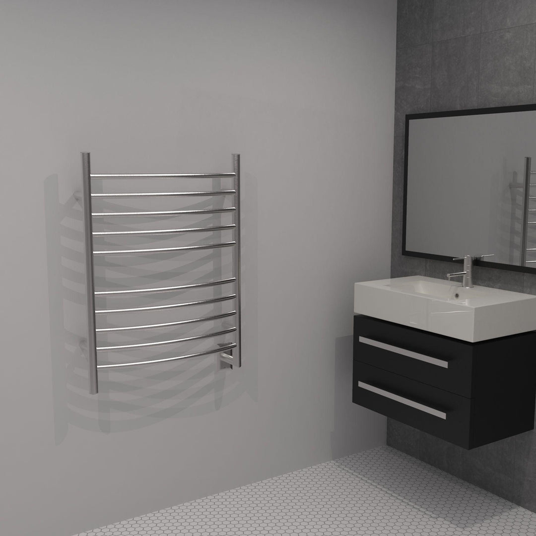 Amba Radiant Curved Hardwired Towel Warmer - 23.75"w x 31.5"h - towelwarmers