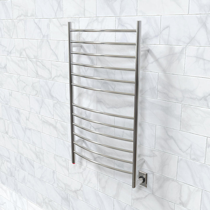 Amba Radiant Large Hardwired Curved Towel Warmer - 23.6"w x 41.3"h - towelwarmers