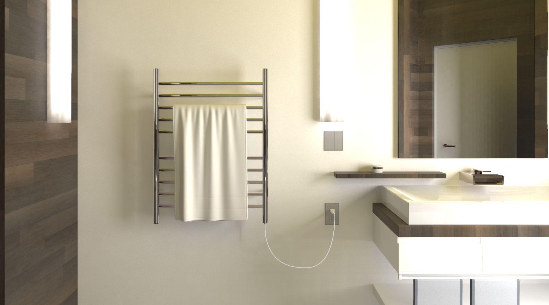 Amba Radiant Straight Plug-in Towel Warmer - 23.75"w x 31.5"h - towelwarmers