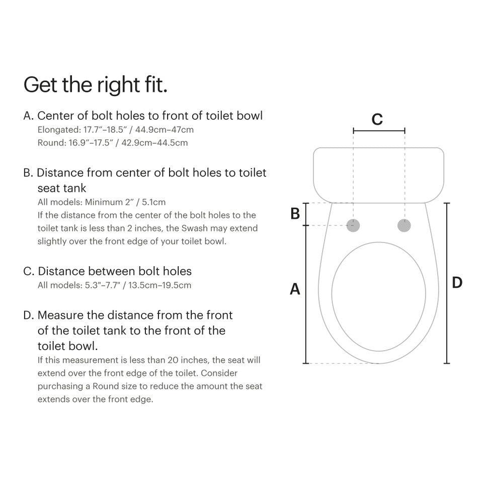 Brondell Swash Thinline T22 Luxury Bidet Toilet Seat with Side Arm Control