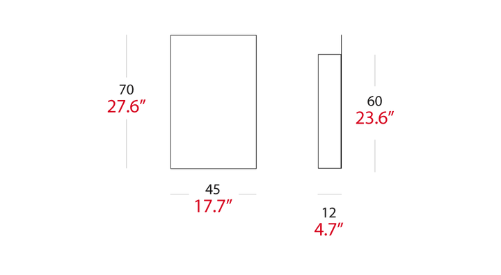 Mg12 Geometrici Rectangle Towel Warmer - 17.75"W x 27.5"H - Only Towel Warmers