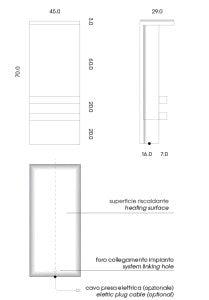 Mg12 Geometrici Shelf Towel Warmer - 16.55"W x 40.55"H - Only Towel Warmers