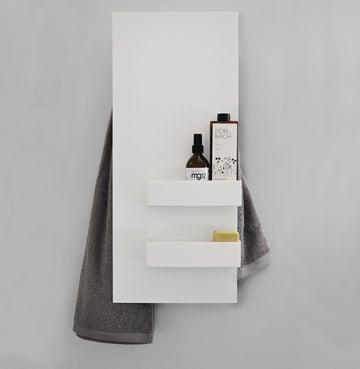 Mg12 Geometrici Slim & Shelf Towel Warmer - 12"W x 27.55"H - Only Towel Warmers