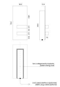 Mg12 Geometrici Slim & Shelf Towel Warmer - 12"W x 27.55"H - Only Towel Warmers