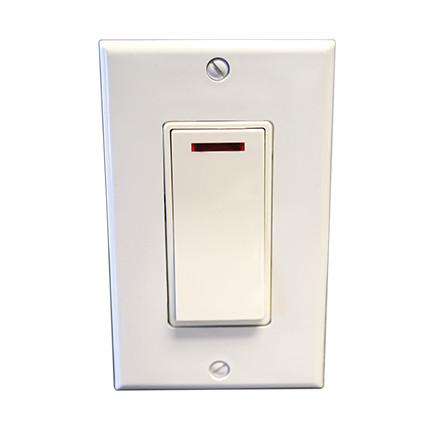 Pilot Light Switch (WHITE) - 1 3/4"w x 3"h - towelwarmers