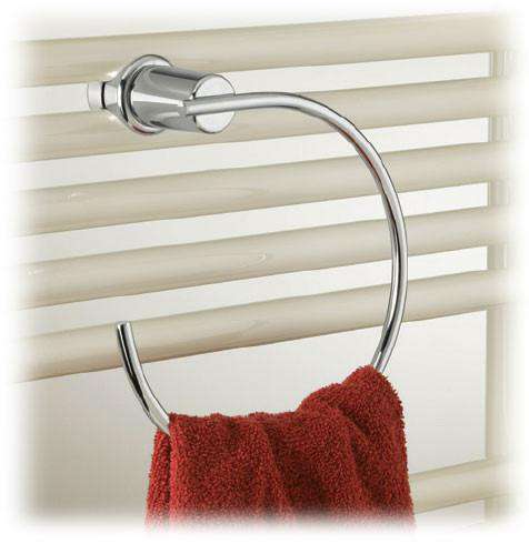 Runtal Neptune Chrome Towel Ring - towelwarmers