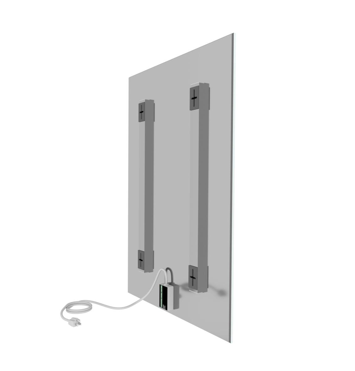 Warmlyyours IP-EM-GLS-BLK-0800 Ember Heating Panel 47" x 24" - towelwarmers